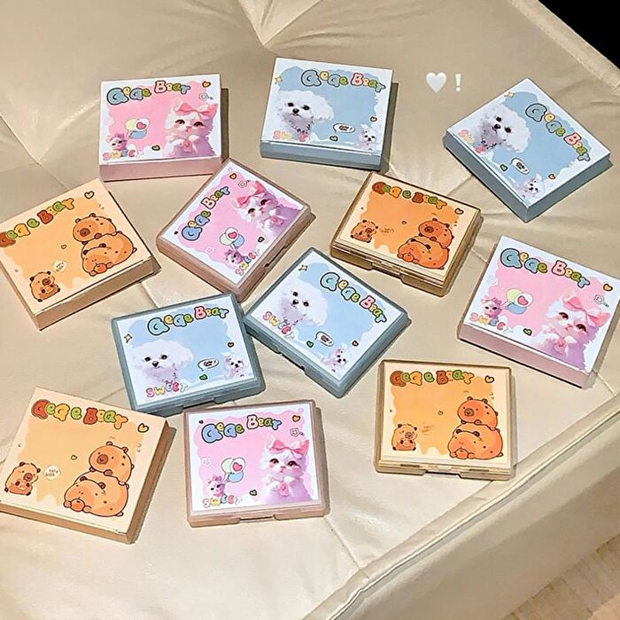 Cute and Cloud-Touch Blotting Paper - 3 Types - #03 Pudding Cat - 100pcs