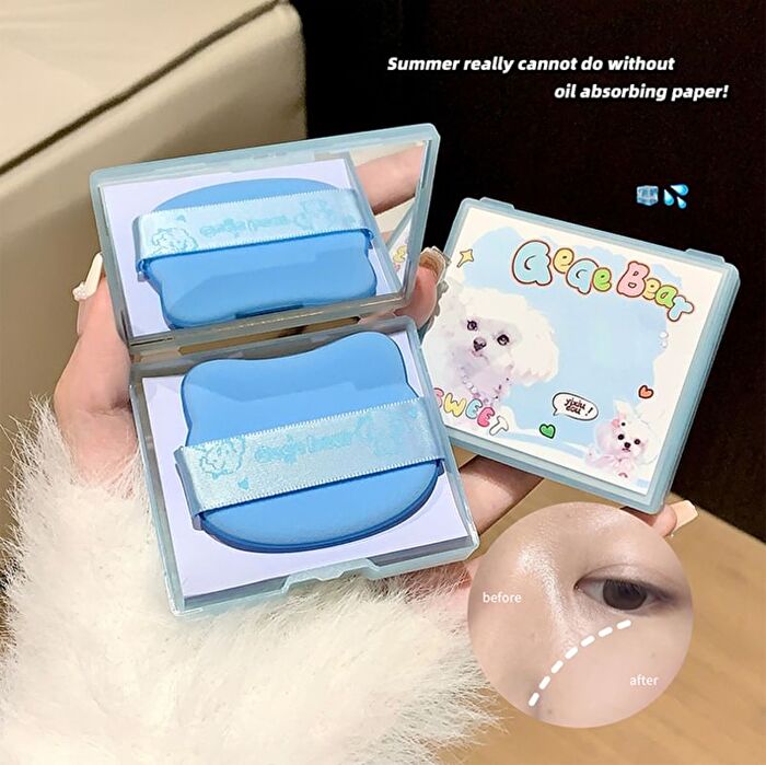 Cute and Cloud-Touch Blotting Paper - 3 Types - #03 Pudding Cat - 100pcs