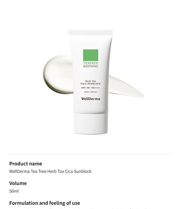Teatree Herb Tox Cica Sunblock - 50ml