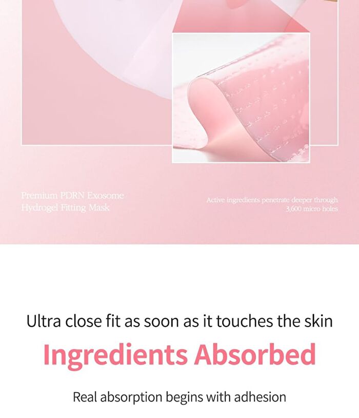 Premium PDRN Exosome Hydrogel Fitting Mask Set - 30g x 4 sheets