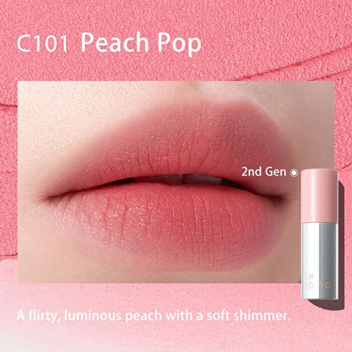 Into You Airy Touch Moist Lip Mud - 5 Colors - #C102 Forsted Plum - 2.1g  (2.0 ver)