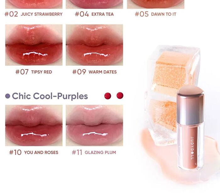 Ice Watery Lip Gloss-Gen 2 - 10 Colors - #11 Glazing Plum - 2.4g