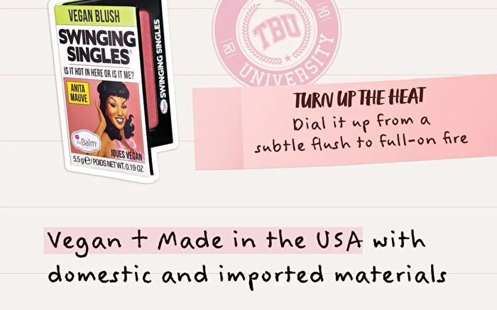 theBalm Swinging Singles Blush - 3 Colors - Anita Mauve - 5.5g