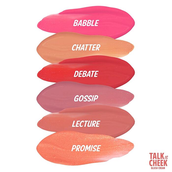 theBalm Talk is Cheek : Cream Blush - 6 Colors - Lecture - 4ml