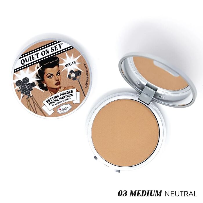 theBalm Quiet on Set : Setting Powder - 4 Colors - 03# Medium Neutral - 8g
