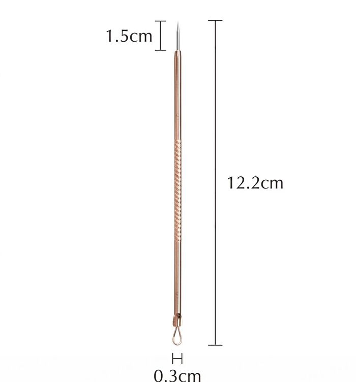 Double-Headed Anti-Slip Acne Popper Stick - Rose Gold - 1 pc