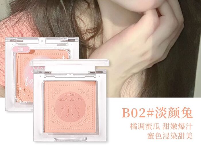 Rabbit Poof Wake Up Spring Translucent Blush - 6 Colors - #04 Whispering Rabbit - 2.3g