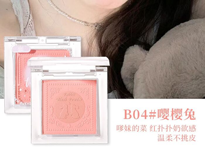 Rabbit Poof Wake Up Spring Translucent Blush - 6 Colors - #04 Whispering Rabbit - 2.3g