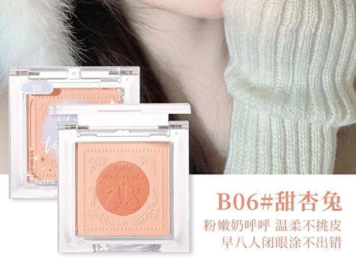 Rabbit Poof Wake Up Spring Translucent Blush - 6 Colors - #04 Whispering Rabbit - 2.3g