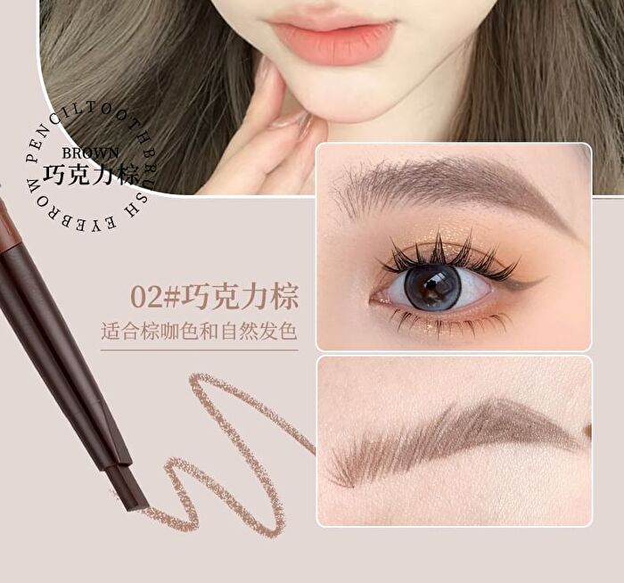 Toothbrush Eyebrow Pencil - 4 Colors - #01 Graphite Black - 350mg