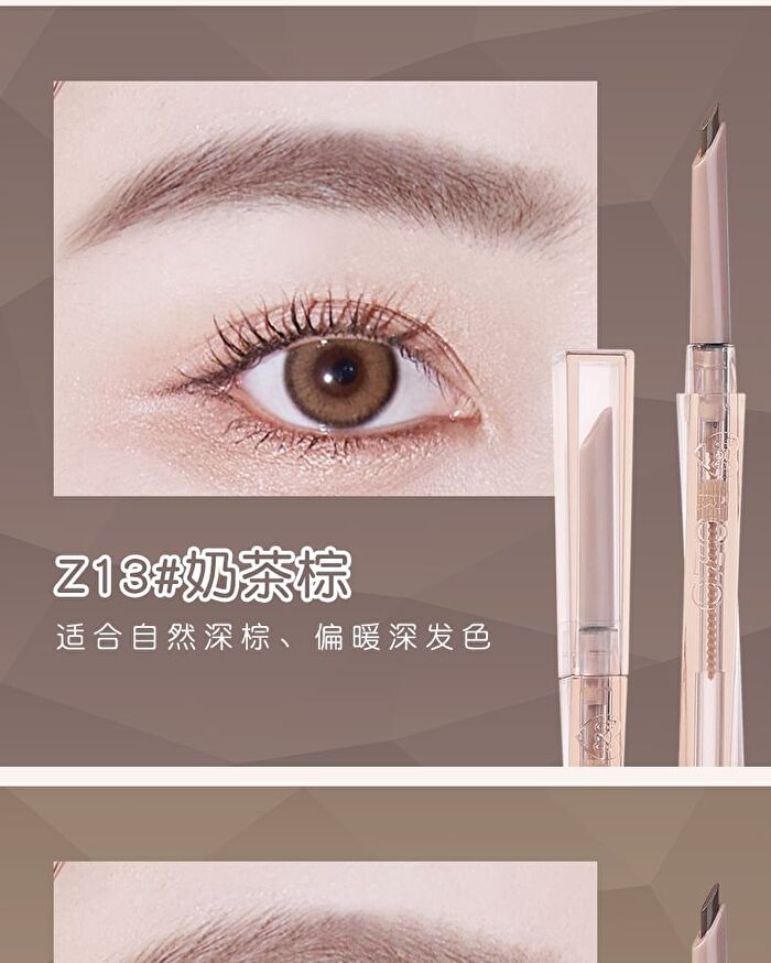 Rozo Dual-Ended Fine Eyebrow Pen - 5 Colors - Z11# Charcoal Grey - 140mg