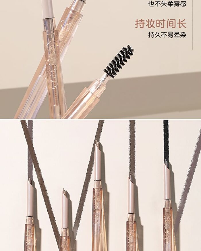 Rozo Dual-Ended Fine Eyebrow Pen - 5 Colors - Z13# Milky Brown - 140mg
