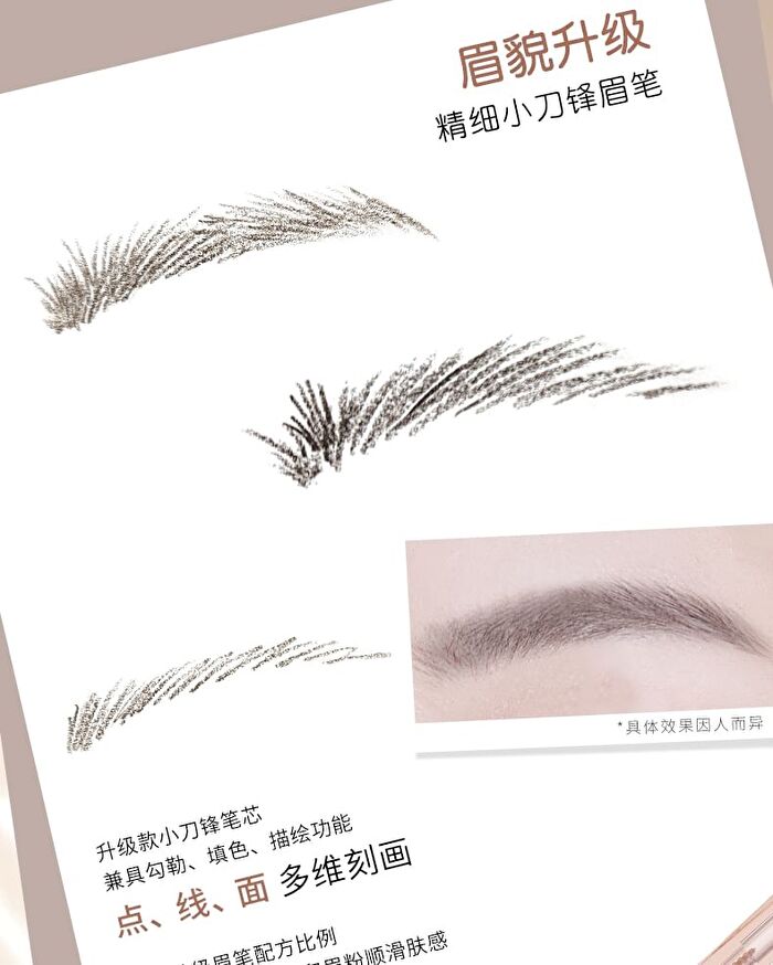 Rozo Dual-Ended Fine Eyebrow Pen - 5 Colors - Z13# Milky Brown - 140mg