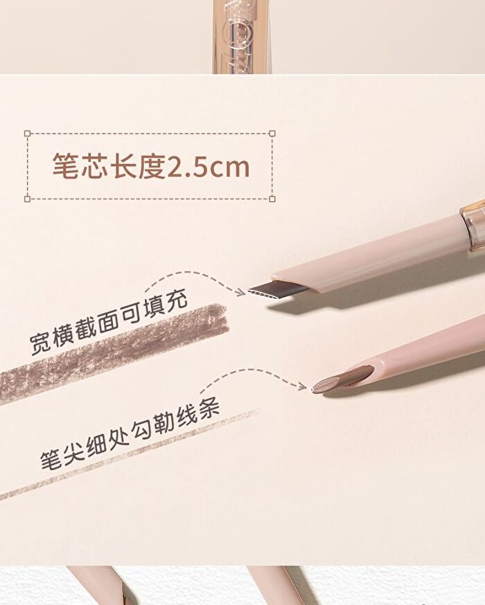 Rozo Dual-Ended Fine Eyebrow Pen - 5 Colors - Z15# Dark Brown - 140mg
