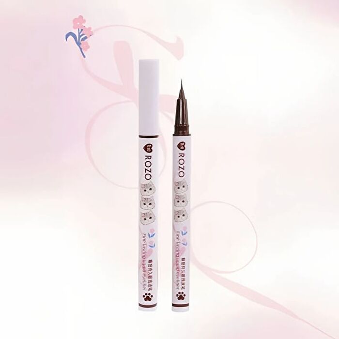 Rozo Cat Print Fine Longwear Liquid Eyeliner - 5 Colors - L04# Pink Brown - 0.6ml