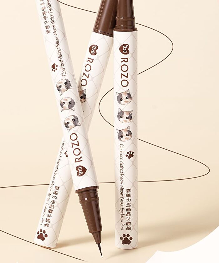 Rozo Cat Print Liquid Eyebrow Pen - 3 Colors - DV03# Natural Grey - 0.6ml