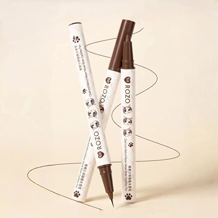 Rozo Cat Print Liquid Eyebrow Pen - 3 Colors - DV03# Natural Grey - 0.6ml