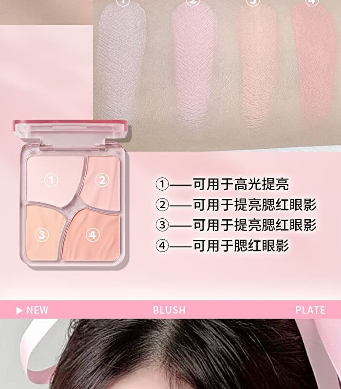 Rozo Angel Quad Blush Palette - 2 Types - Pink  - 7.6g