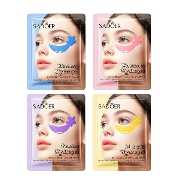 Sadoer Hydrogel Smooth Eye Mask - 4 Types - 24K Gold - 6g