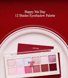 Happy Me Day 12 Shades Eyeshadow Palette - #06 Wish Pink