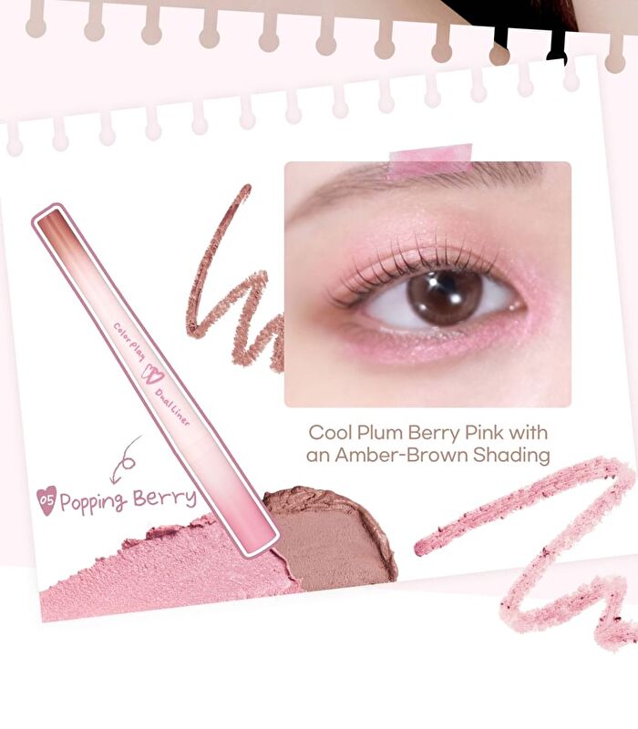 Color Play Dual Liner - 5 Colors - #02 BeBe Pink