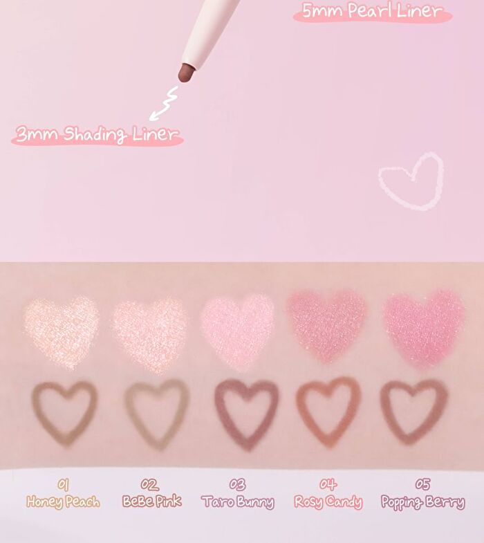 Color Play Dual Liner - 5 Colors - #02 BeBe Pink