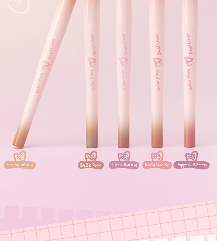 Color Play Dual Liner - 5 Colors - #02 BeBe Pink