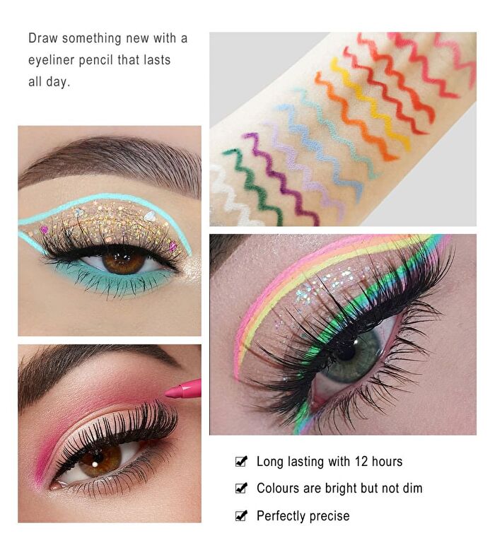 Waterproof Creme Gel Eyeliner Set - 3 Types - Set B (0.2g x 6pcs)