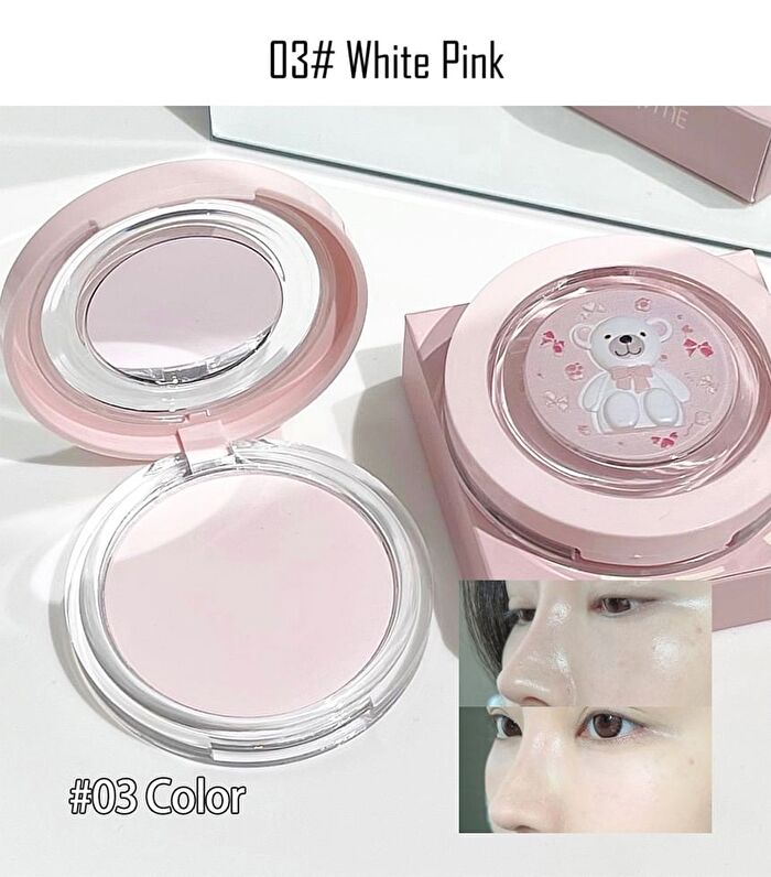 Bow Teddy Matte Pressed Powder - 4 Shades - 04# Light Pink  - 10g