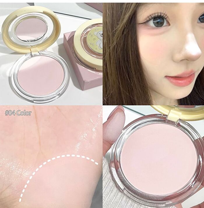 Bow Teddy Matte Pressed Powder - 4 Shades - 04# Light Pink  - 10g