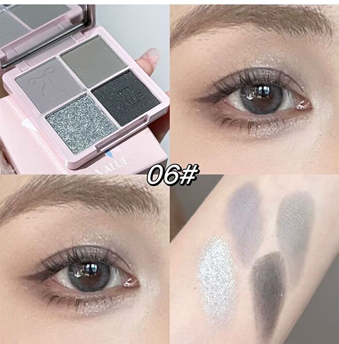 Butterfly Pact Series 4-Color Eyeshadow Palette - 6 Types - 06# Stone Edition - 8g