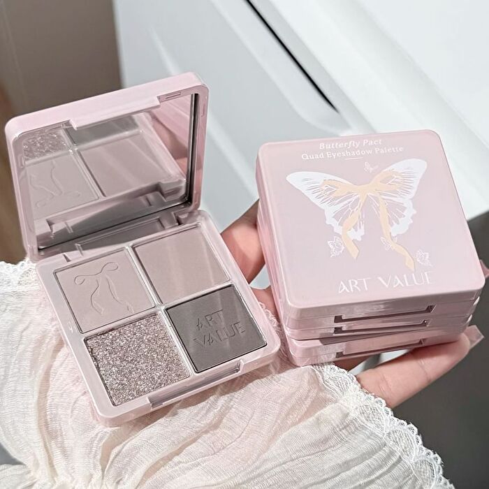 Butterfly Pact Series 4-Color Eyeshadow Palette - 6 Types - 06# Stone Edition - 8g