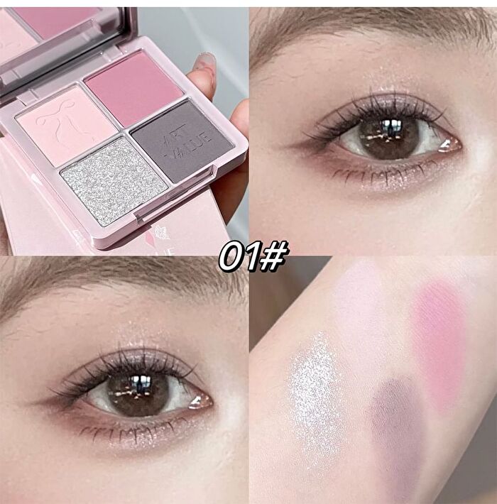 Butterfly Pact Series 4-Color Eyeshadow Palette - 6 Types - 06# Stone Edition - 8g