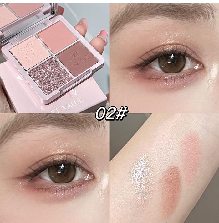 Butterfly Pact Series 4-Color Eyeshadow Palette - 6 Types - 06# Stone Edition - 8g
