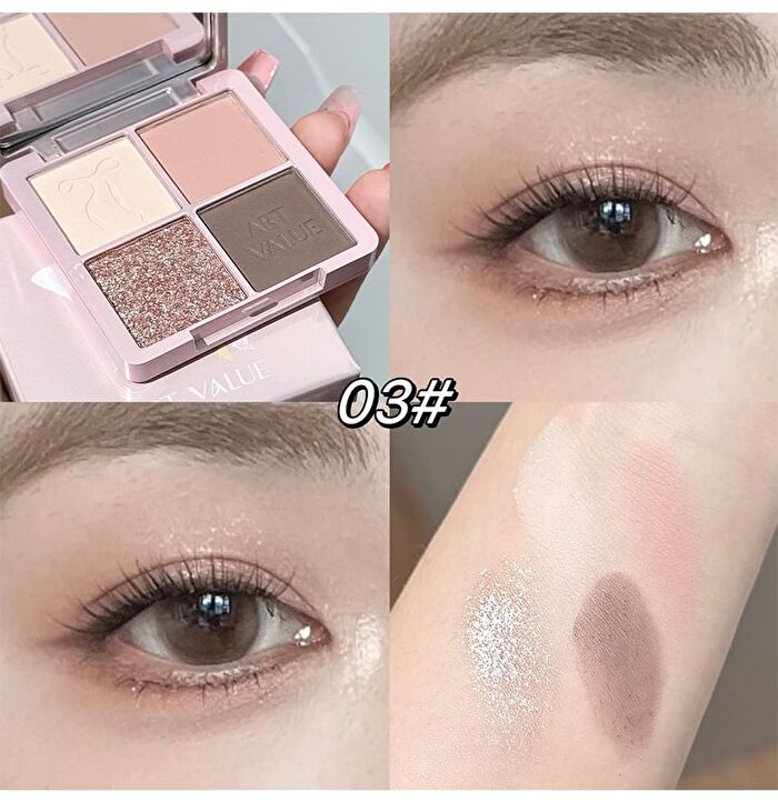 Butterfly Pact Series 4-Color Eyeshadow Palette - 6 Types - 06# Stone Edition - 8g