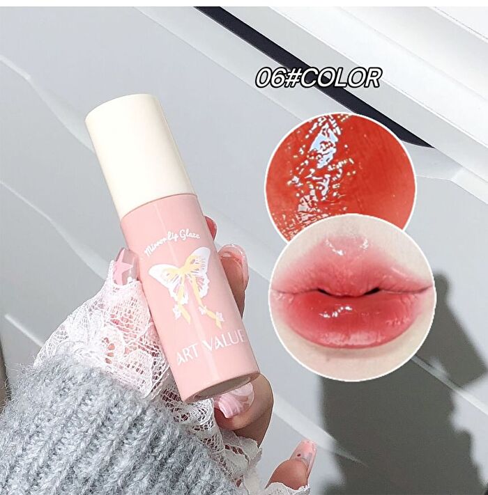 Butterfly Pact Series Mirror Lip Gloss - 6 Colors - 03# Peach Jelly - 2g