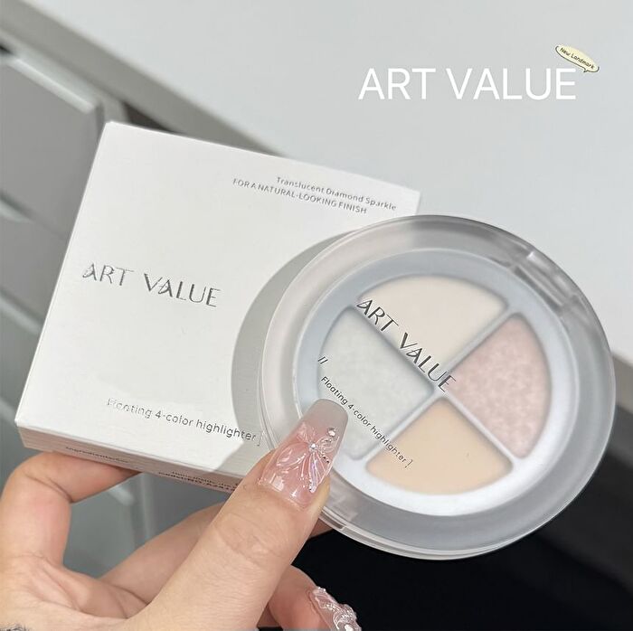 Floating 4-Color Highlighter Palette - 01# Starlight - 7.2g