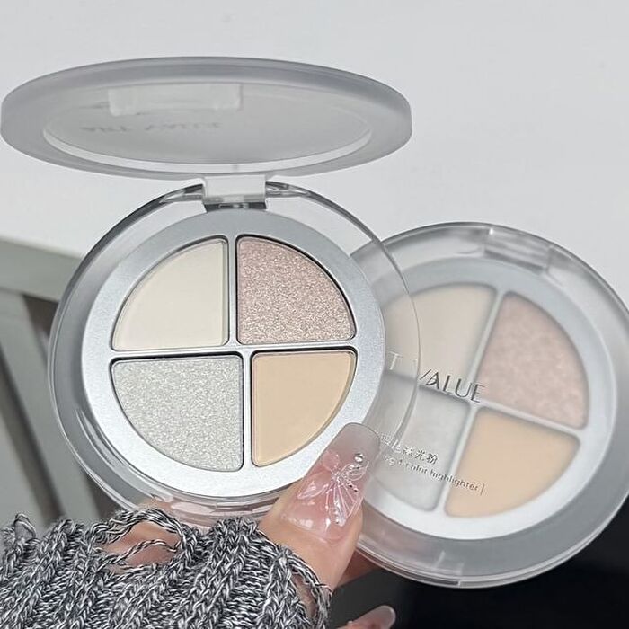 Floating 4-Color Highlighter Palette - 01# Starlight - 7.2g
