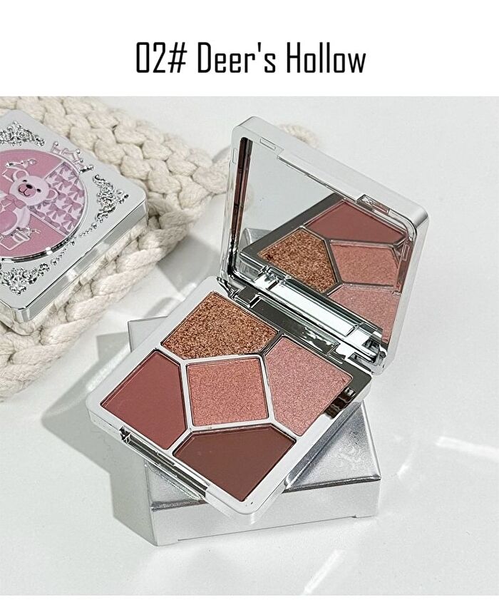 Dream Bear 5 Color Eyeshadow Palette - 4 Types - 02# Deer\'s Hollow - 7.1g