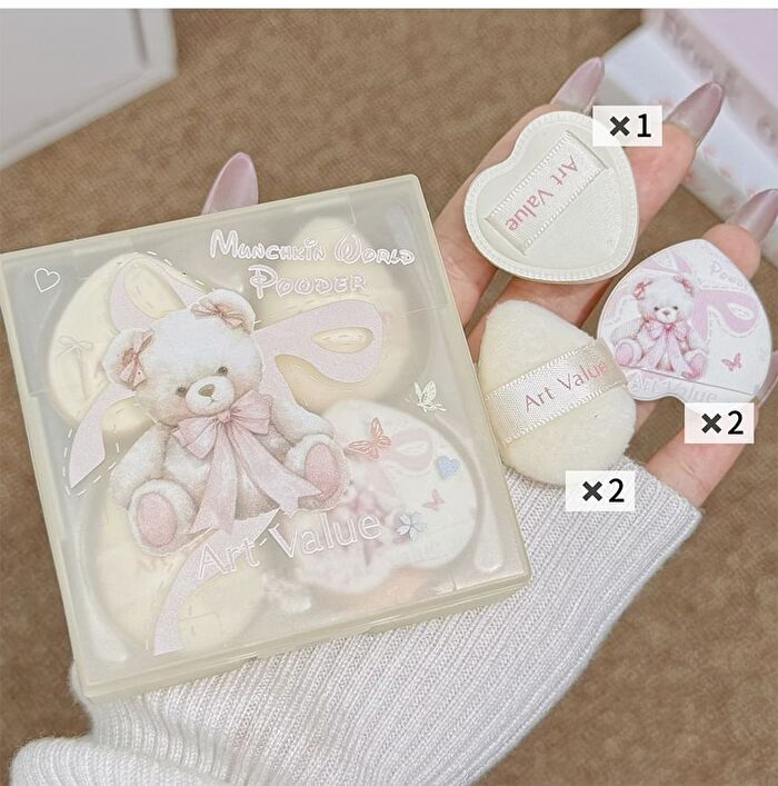 Cute World Mini Powder Puff - Set - 5pcs