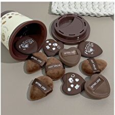 Art Value Coffee Mini Powder Puff - Set - 5pcs