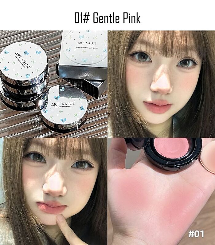 Silver Soft Air Cushion Blush - 4 Colors - 01# Gentle Pink - 4g