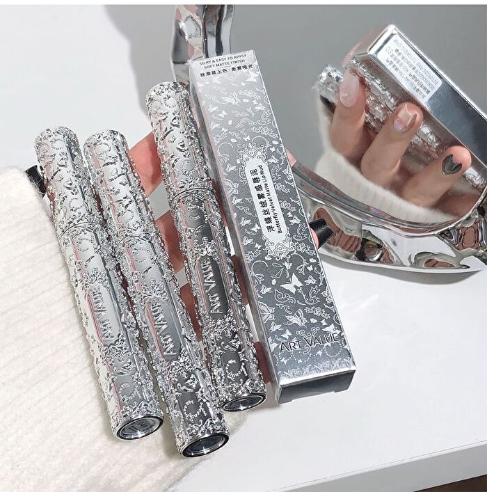 Embossed Butterfly Velvet Lip Mud - 6 Colors - 05# Spring Blossom - 2g