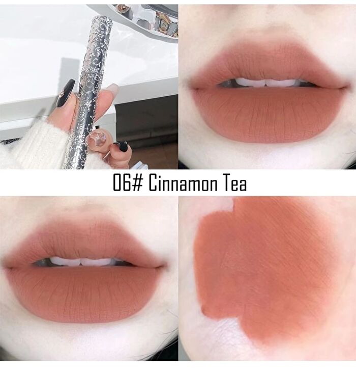 Embossed Butterfly Velvet Lip Mud - 6 Colors - 05# Spring Blossom - 2g