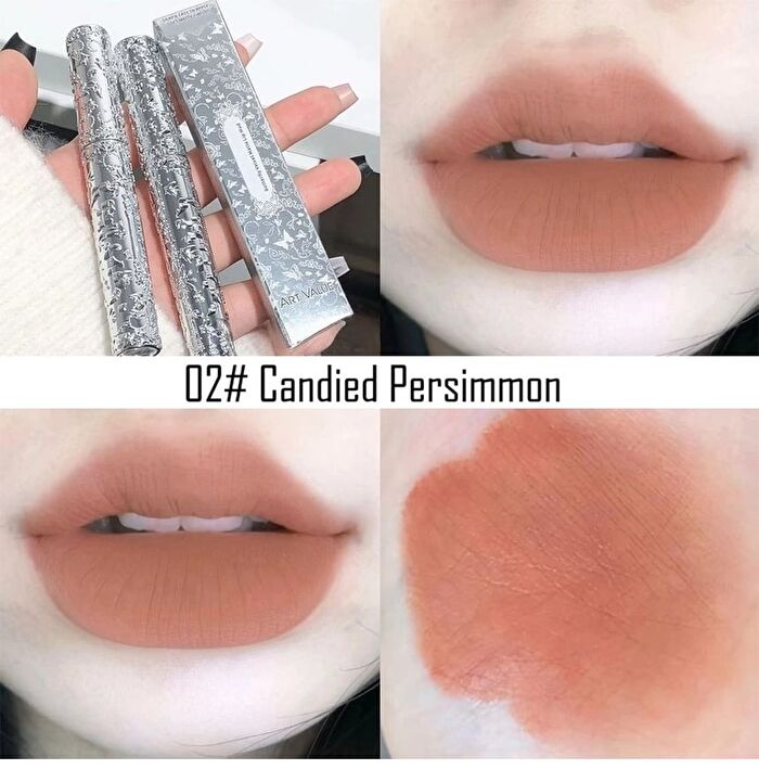 Embossed Butterfly Velvet Lip Mud - 6 Colors - 05# Spring Blossom - 2g