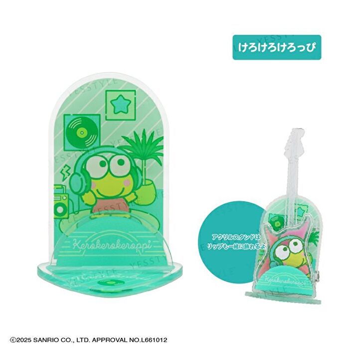 Shobido Sanrio Characters Happy Danby Secret Guitar Lip Gloss Palette & Acrylic Stand - 1 pc - Random Style