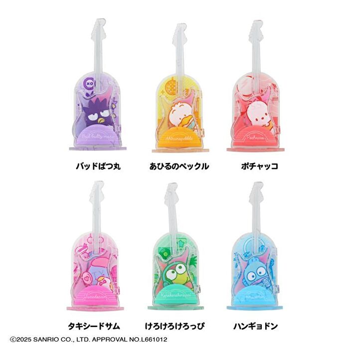 Shobido Sanrio Characters Happy Danby Secret Guitar Lip Gloss Palette & Acrylic Stand - 1 pc - Random Style