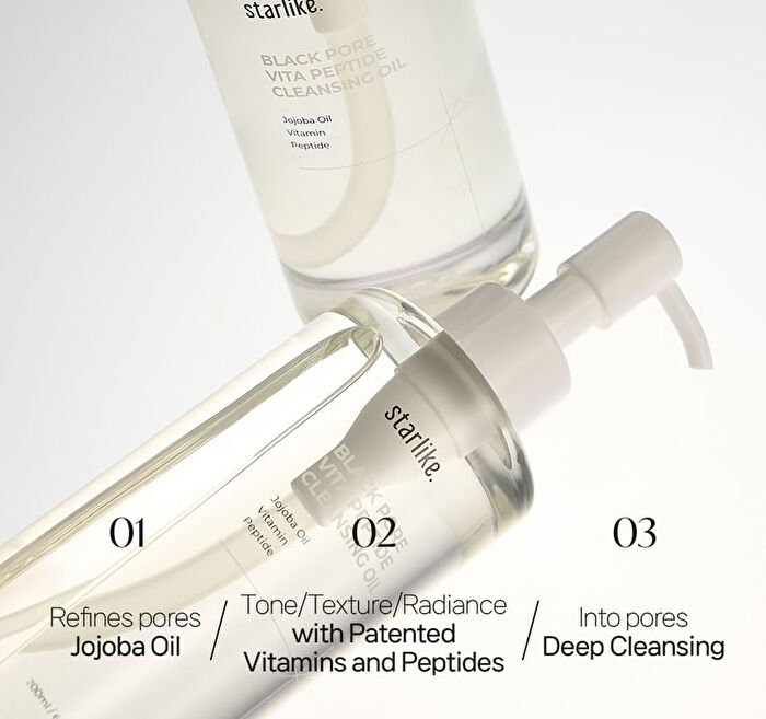 Black Pore Vita Peptide Cleansing Oil - 200ml