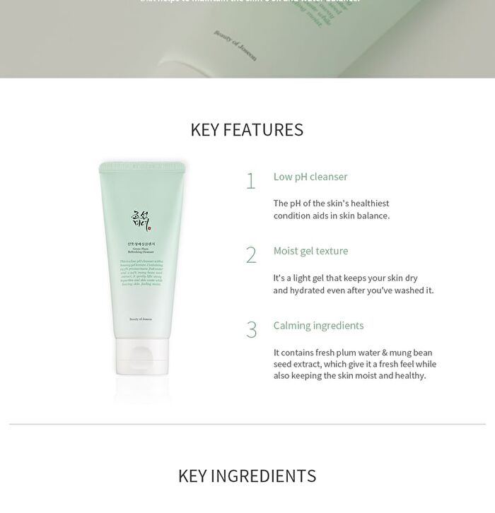 Beauty of Joseon Green Plum Refreshing Cleanser Jumbo - 200ml