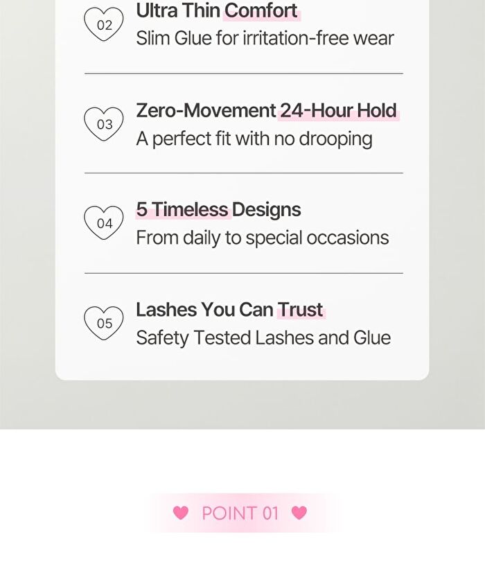 No Glue Lash - 5 Types - Eve